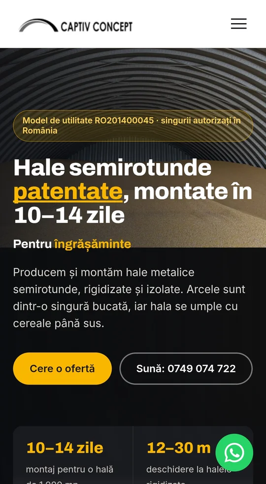 Captiv Concept pe telefon