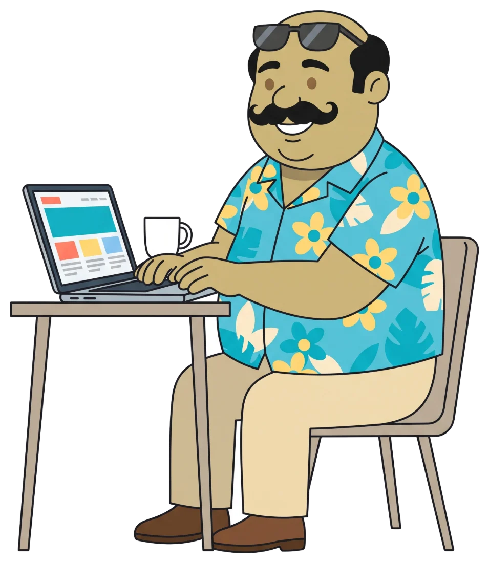 Săitulescu lucrează la laptop